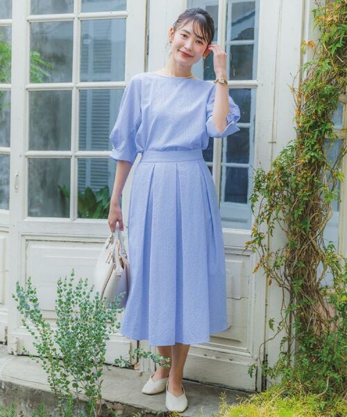 ITS'DEMO / イッツデモ シャツ・ブラウス | 【手洗い可／セットアップ可】サッカーブラウス | 詳細1