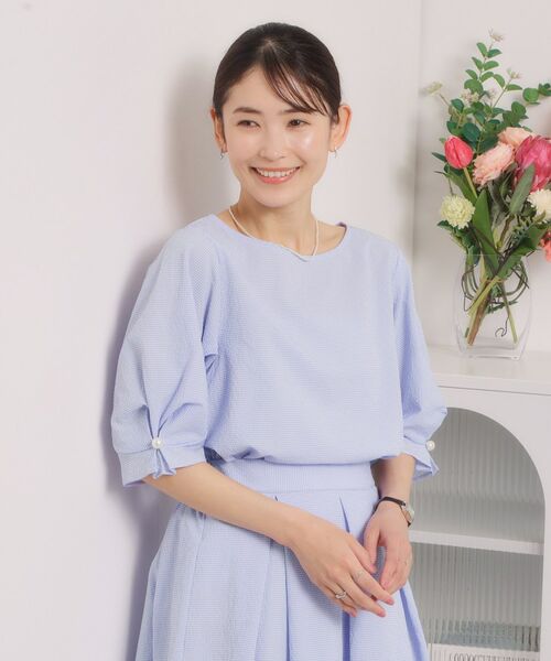 ITS'DEMO / イッツデモ シャツ・ブラウス | 【手洗い可／セットアップ可】サッカーブラウス | 詳細11