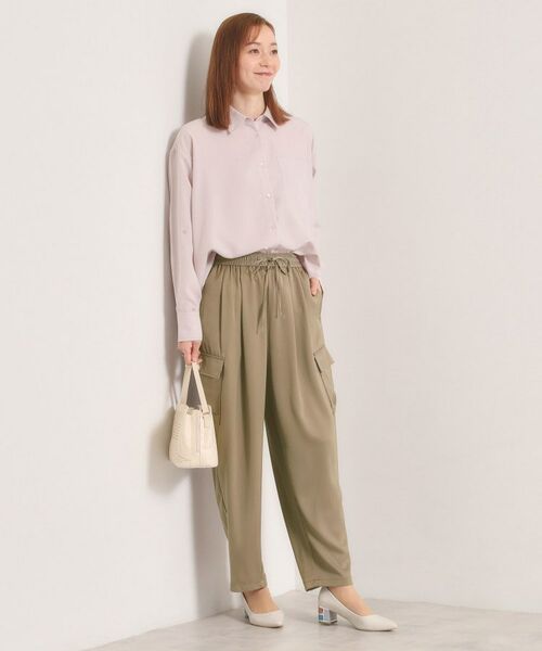 ITS'DEMO / イッツデモ パンツ | 【手洗い可】サテンカーゴパンツ | 詳細11