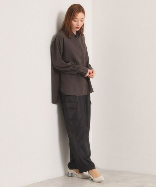 ITS'DEMO / イッツデモ パンツ | 【手洗い可】サテンカーゴパンツ | 詳細3