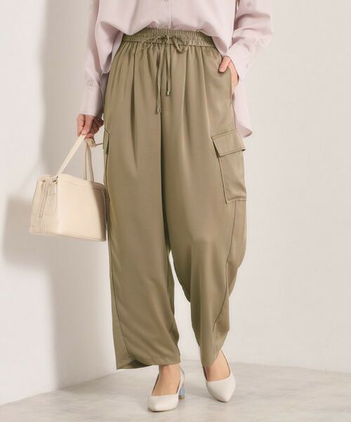 ITS'DEMO / イッツデモ パンツ | 【手洗い可】サテンカーゴパンツ | 詳細9