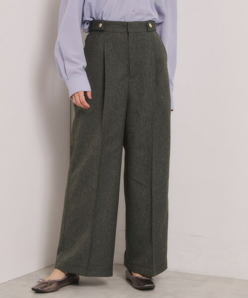 ITS'DEMO / イッツデモ パンツ | デニム風ワイドパンツ（ブラック(019)）