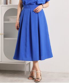 ITS'DEMO / イッツデモ スカート | 【UVケア／洗濯機OK／イージーケア】麻調合繊タックスカート