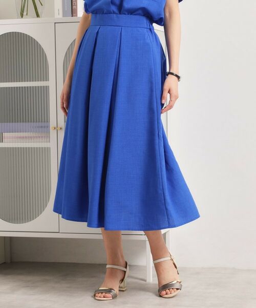 ITS'DEMO / イッツデモ スカート | 【UVケア／洗濯機OK／イージーケア】麻調合繊タックスカート | 詳細11