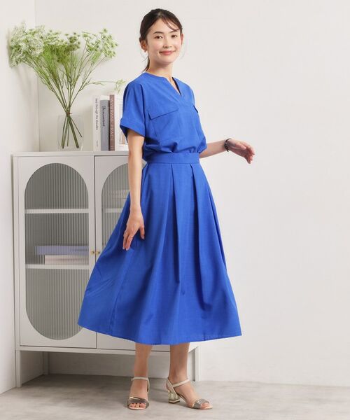 ITS'DEMO / イッツデモ スカート | 【UVケア／洗濯機OK／イージーケア】麻調合繊タックスカート | 詳細12