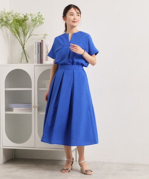 ITS'DEMO / イッツデモ スカート | 【UVケア／洗濯機OK／イージーケア】麻調合繊タックスカート | 詳細13