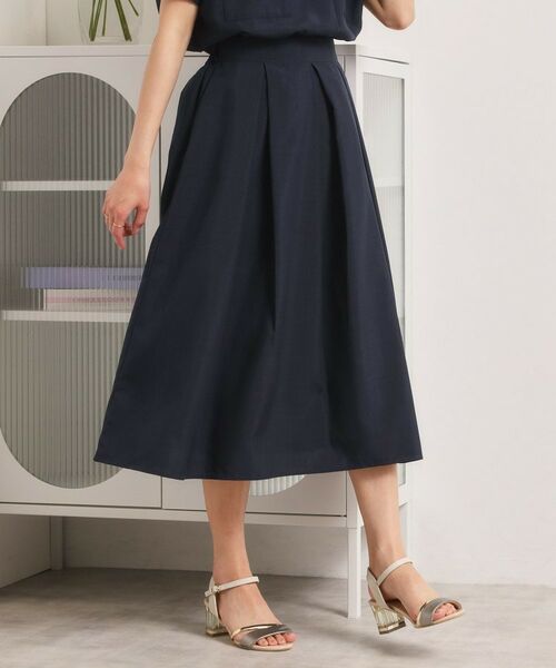 ITS'DEMO / イッツデモ スカート | 【UVケア／洗濯機OK／イージーケア】麻調合繊タックスカート | 詳細15