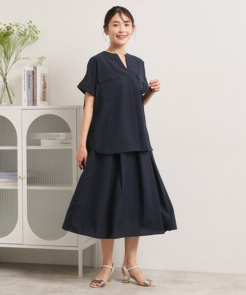 ITS'DEMO / イッツデモ スカート | 【UVケア／洗濯機OK／イージーケア】麻調合繊タックスカート | 詳細16