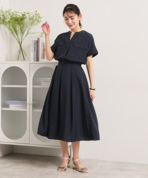 ITS'DEMO / イッツデモ スカート | 【UVケア／洗濯機OK／イージーケア】麻調合繊タックスカート | 詳細17