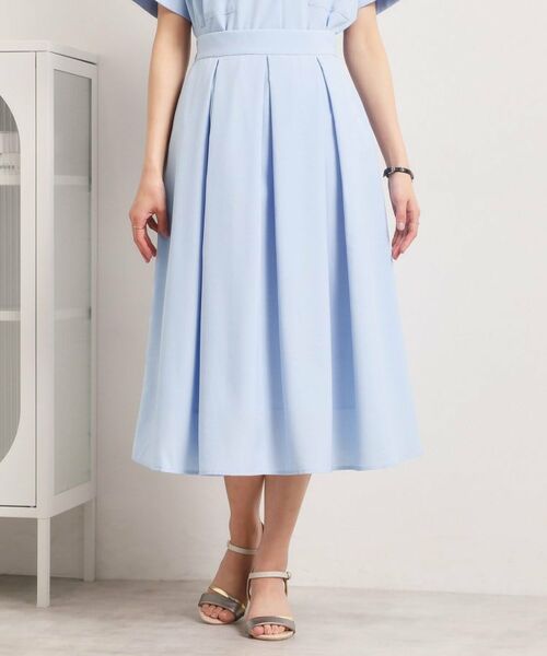 ITS'DEMO / イッツデモ スカート | 【UVケア／洗濯機OK／イージーケア】麻調合繊タックスカート | 詳細19