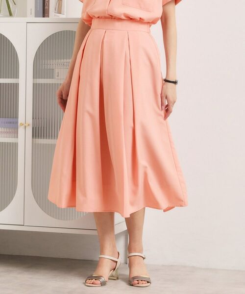 ITS'DEMO / イッツデモ スカート | 【UVケア／洗濯機OK／イージーケア】麻調合繊タックスカート | 詳細3