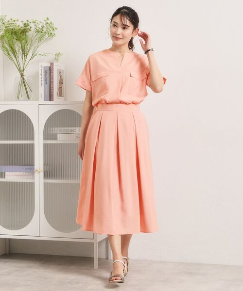 ITS'DEMO / イッツデモ スカート | 【UVケア／洗濯機OK／イージーケア】麻調合繊タックスカート | 詳細5