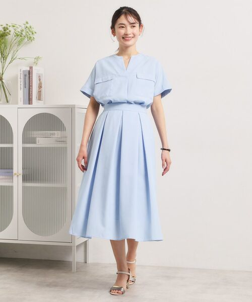 ITS'DEMO / イッツデモ スカート | 【UVケア／洗濯機OK／イージーケア】麻調合繊タックスカート | 詳細8