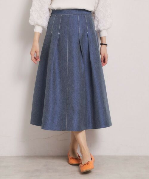 ITS'DEMO / イッツデモ スカート | デニム風スカート（ネイビー(094)）