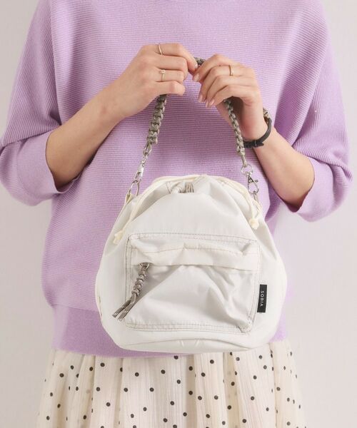 ITS'DEMO / イッツデモ ショルダーバッグ | コード編みミニショルダー（アイボリー(004)）