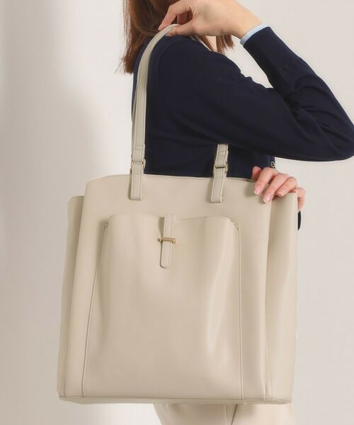 ITS'DEMO / イッツデモ トートバッグ | ＜かるバッグ＞縦型A4トート（アイボリー(004)）