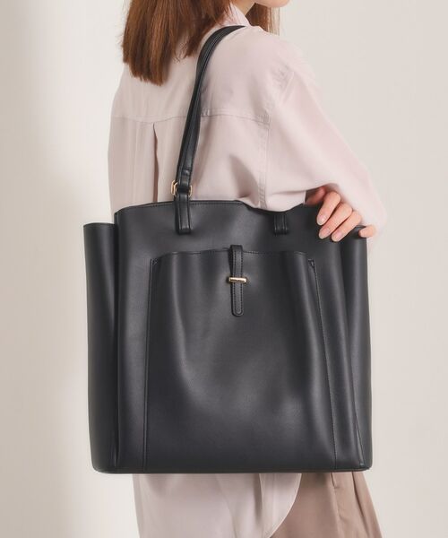 ITS'DEMO / イッツデモ トートバッグ | ＜かるバッグ＞縦型A4トート（ブラック(019)）