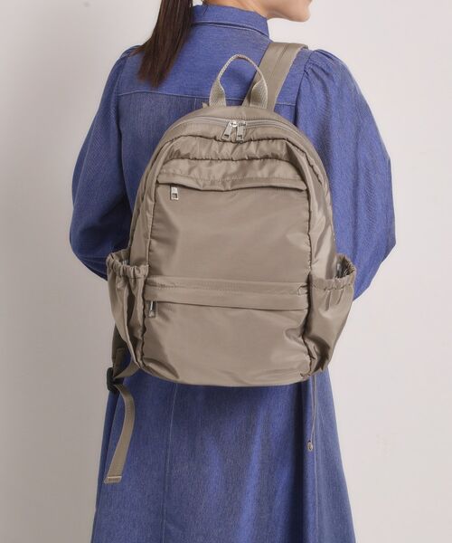 ITS'DEMO / イッツデモ リュック・バックパック | 【6ポケット】裏地ストライプリュック（グレージュ(050)）