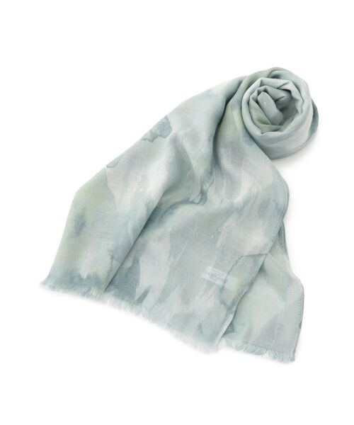 ITS'DEMO / イッツデモ マフラー・ショール・スヌード・ストール | フラワーデザインストール（グリーン(122)）