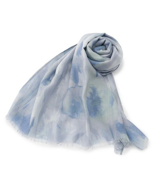 ITS'DEMO / イッツデモ マフラー・ショール・スヌード・ストール | フラワーデザインストール（ブルー(192)）