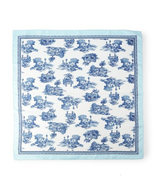 ITS'DEMO / イッツデモ バンダナ・スカーフ | トワルドジュイ柄スカーフ（ブルー(192)）