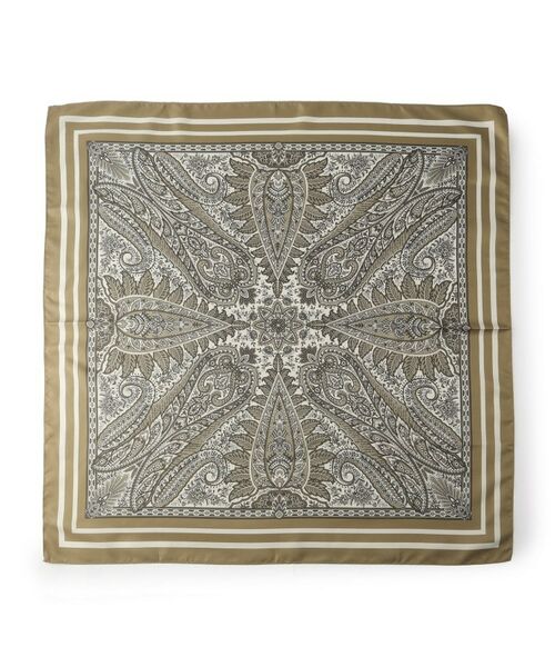 ITS'DEMO / イッツデモ バンダナ・スカーフ | ペイズリー柄スカーフ（ブラウン(143)）