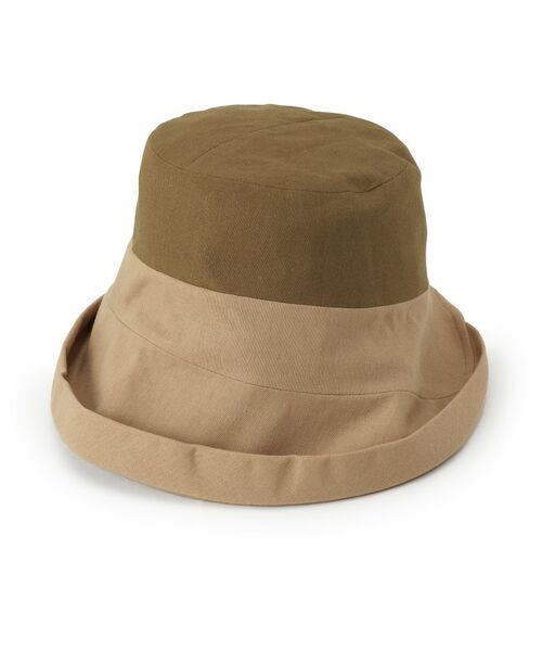 ITS'DEMO / イッツデモ ハット | 【手洗い可／冷感／UV】折り返しヘムバイカラーハット（ベージュ(052)）