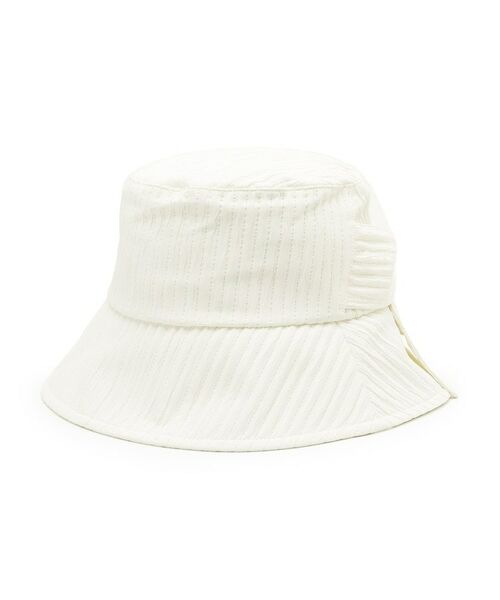 ITS'DEMO / イッツデモ ハット | 【UV対策】クレープストライプハット（ホワイト(001)）