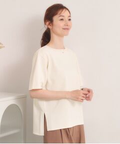 【遮熱／接触冷感／手洗い可】5分袖サマーニットT