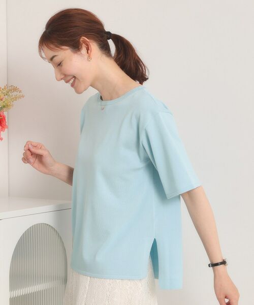 ITS'DEMO / イッツデモ ニット・セーター | 【遮熱／接触冷感／手洗い可】5分袖サマーニットT | 詳細9