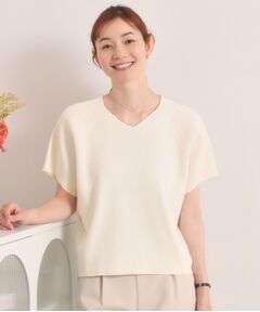 ITS'DEMO / イッツデモ ニット・セーター | 【遮熱／接触冷感／手洗い可】Vネックサマーニット