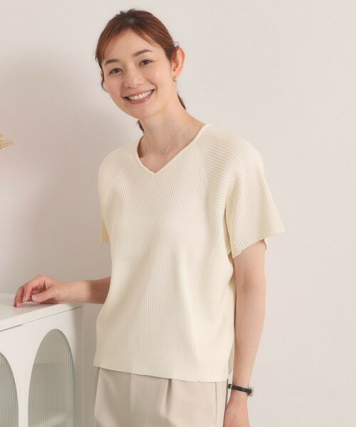 ITS'DEMO / イッツデモ ニット・セーター | 【遮熱／接触冷感／手洗い可】Vネックサマーニット | 詳細3