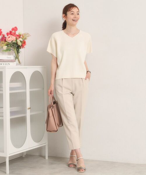 ITS'DEMO / イッツデモ ニット・セーター | 【遮熱／接触冷感／手洗い可】Vネックサマーニット | 詳細4