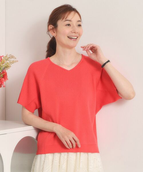 ITS'DEMO / イッツデモ ニット・セーター | 【遮熱／接触冷感／手洗い可】Vネックサマーニット | 詳細8