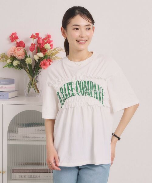 ITS'DEMO / イッツデモ カットソー | ＜Lee＞ SHIRRING TEE（オフホワイト(003)）