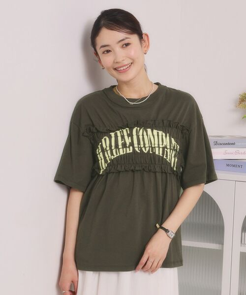 ITS'DEMO / イッツデモ カットソー | ＜Lee＞ SHIRRING TEE（チャコールグレー(014)）