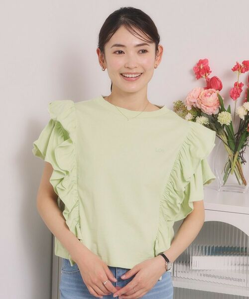 ITS'DEMO / イッツデモ カットソー | ＜Lee＞ RUFFLESLEEVES TEE | 詳細9