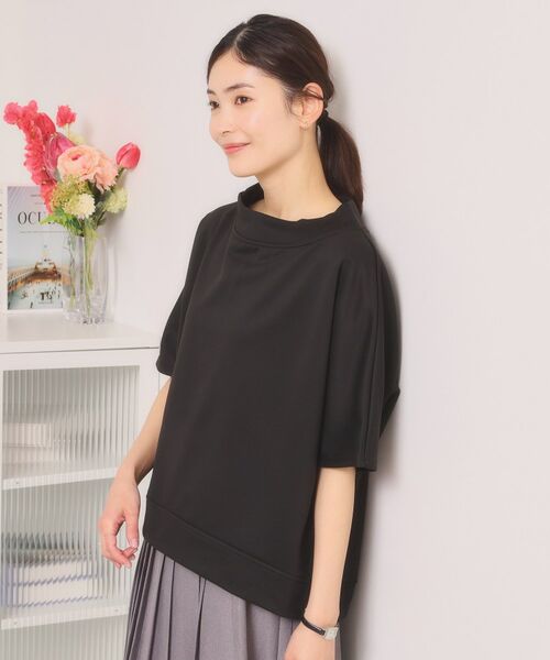 ITS'DEMO / イッツデモ カットソー | 【洗濯機OK】ミニ裏毛ドルマントップス（ブラック(019)）