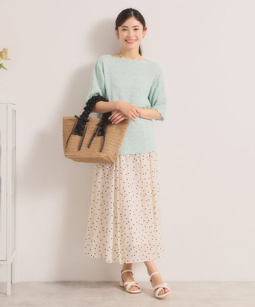 ITS'DEMO / イッツデモ カットソー | シャーリング5分袖プルオーバー | 詳細10