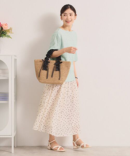 ITS'DEMO / イッツデモ カットソー | シャーリング5分袖プルオーバー | 詳細11