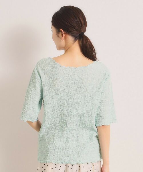 ITS'DEMO / イッツデモ カットソー | シャーリング5分袖プルオーバー | 詳細15