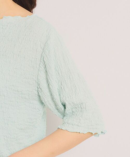 ITS'DEMO / イッツデモ カットソー | シャーリング5分袖プルオーバー | 詳細17