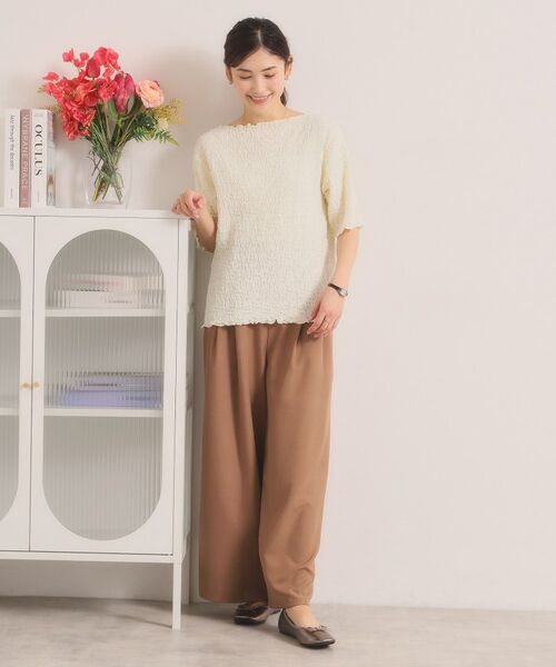 ITS'DEMO / イッツデモ カットソー | シャーリング5分袖プルオーバー | 詳細2