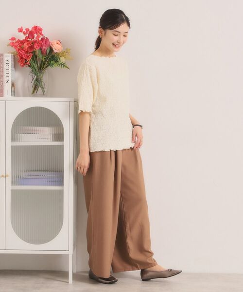 ITS'DEMO / イッツデモ カットソー | シャーリング5分袖プルオーバー | 詳細3