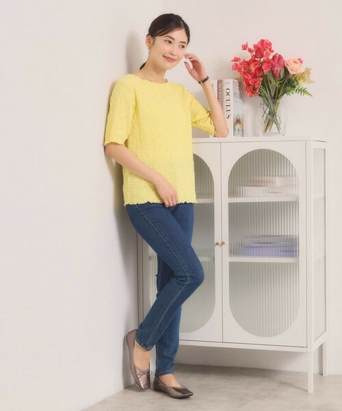 ITS'DEMO / イッツデモ カットソー | シャーリング5分袖プルオーバー | 詳細6