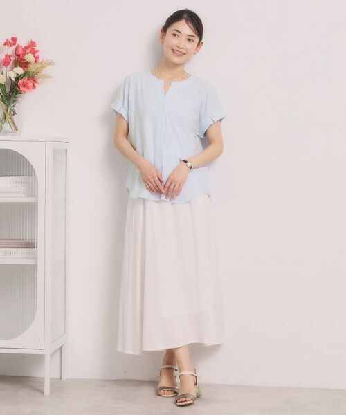 ITS'DEMO / イッツデモ カットソー | カットサッカー前開きトップス | 詳細10