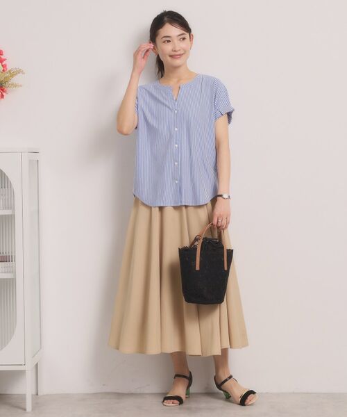 ITS'DEMO / イッツデモ カットソー | カットサッカー前開きトップス | 詳細15