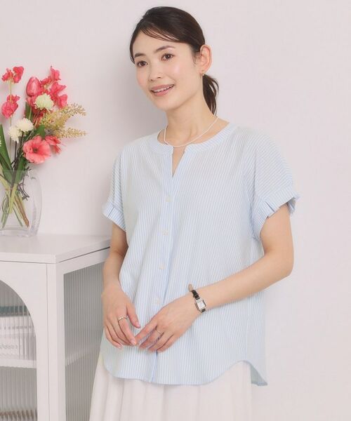 ITS'DEMO / イッツデモ カットソー | カットサッカー前開きトップス | 詳細9