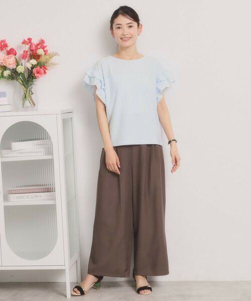 ITS'DEMO / イッツデモ カットソー | カットサッカー袖フリルトップス | 詳細10