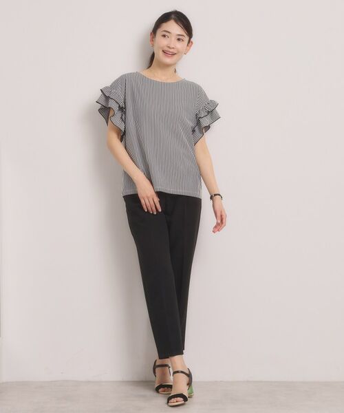 ITS'DEMO / イッツデモ カットソー | カットサッカー袖フリルトップス | 詳細2